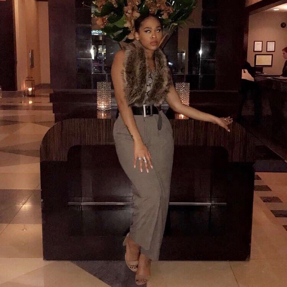 Zara Pants - Brown plaid Trousers